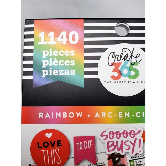 Create 365 The Happy Planner Rainbow Sticker Book 1140 Pieces Me & My Big Ideas - Picture 7 of 8